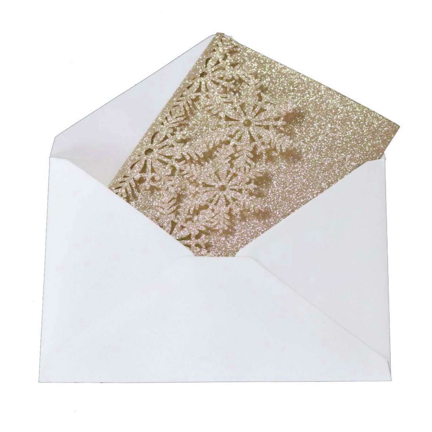 Christmas Invitation Card Silvery Snowflake Card
